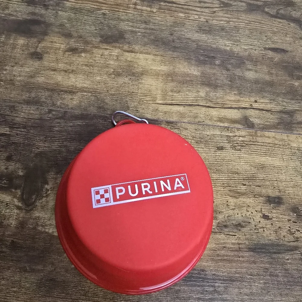 Purina Large Collapsible Red Pet Bowl with Clip